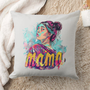 Personalisiert Retro Mama Pop Art. 13 Kissen
