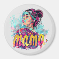 Personalisiert Retro Mama Pop Art. 13