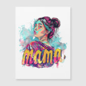 Personalisiert Retro Mama Pop Art. 13 Magnetkarte (Vorderseite)
