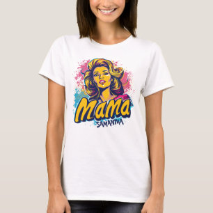 Personalisiert Retro Mama Pop Art (14) T - Shirt
