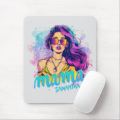 Personalisiert Retro Mama Pop Art. 15 Mousepad (Mit Mouse)