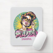 Personalisiert Retro Mama Pop Art. 16 Mousepad (Mit Mouse)