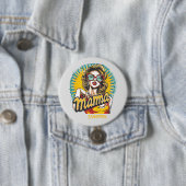 Personalisiert Retro Mama Pop Art. 17 Button (Beispiel)