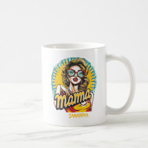 Personalisiert Retro Mama Pop Art. 17 Kaffeetasse