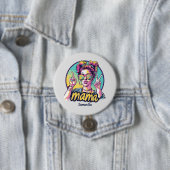Personalisiert Retro Mama Pop Art. 19 Button (Beispiel)