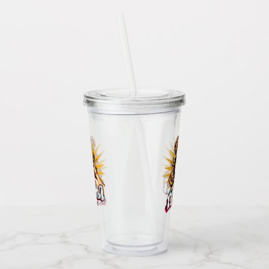 Personalisiert Retro Mama Pop Art 1 Acryltrinkbecher (Links)