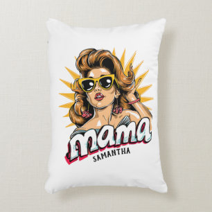 Personalisiert Retro Mama Pop Art 1 Dekokissen