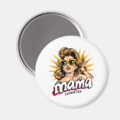 Personalisiert Retro Mama Pop Art 1 Magnet (Vorderseite/Rückseite)