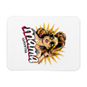 Personalisiert Retro Mama Pop Art 1 Magnet (Horizontal)