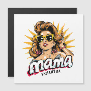 Personalisiert Retro Mama Pop Art 1 Magnetkarte