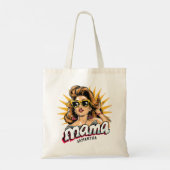 Personalisiert Retro Mama Pop Art 1 Tragetasche (Rückseite)