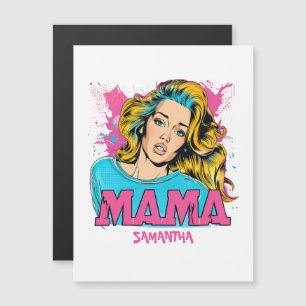 Personalisiert Retro Mama Pop Art (20) Magnetkarte