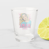 Personalisiert Retro Mama Pop Art (20) Schnapsglas (Rückseite)