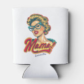 Personalisiert Retro Mama Pop Art 2 Dosenkühler (Rückseite)