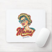 Personalisiert Retro Mama Pop Art 2 Mousepad (Mit Mouse)