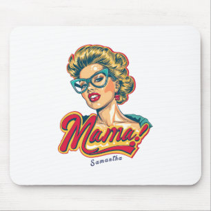 Personalisiert Retro Mama Pop Art 2 Mousepad