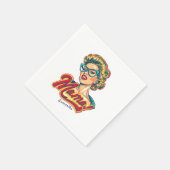 Personalisiert Retro Mama Pop Art 2 Serviette (Ecke)