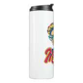 Personalisiert Retro Mama Pop Art 2 Thermosbecher (Nach links gedreht)