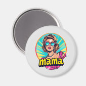Personalisiert Retro Mama Pop Art 3 Magnet (Vorderseite/Rückseite)