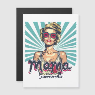 Personalisiert Retro Mama Pop Art. 7 Magnetkarte