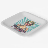 Personalisiert Retro Mama Pop Art. 7 Pappteller (Gewinkelt)