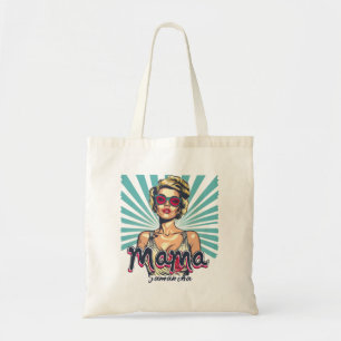 Personalisiert Retro Mama Pop Art. 7 Tragetasche