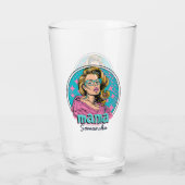 Personalisiert Retro Mama Pop Art. 8 Glas (Rückseite)