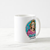Personalisiert Retro Mama Pop Art. 8 Kaffeetasse (VorderseiteRechts)