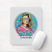 Personalisiert Retro Mama Pop Art. 8 Mousepad (Mit Mouse)