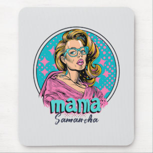 Personalisiert Retro Mama Pop Art. 8 Mousepad