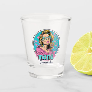 Personalisiert Retro Mama Pop Art. 8 Schnapsglas