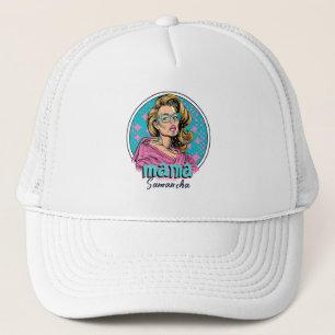 Personalisiert Retro Mama Pop Art. 8 Truckerkappe