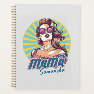 Personalisiert Retro Mama Pop Art. 9 Planer