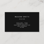 Personalisiert Retro Minimalistisch Real Anwesen R Visitenkarte (Rückseite)