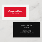 Personalisiert Retro Minimalistisch Real Anwesen R Visitenkarte (Vorne/Hinten)