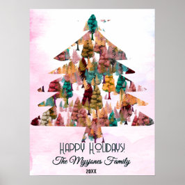 Personalisiert Retro Minimalistische Farbenfrohen Poster