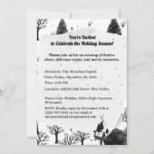 Personalisiert Retro Minimalistische Schwarze Holi Einladung (Vorderseite)