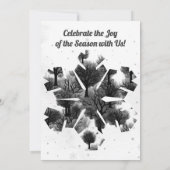 Personalisiert Retro Minimalistische Schwarze Holi Einladung (Rückseite)