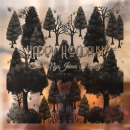 Personalisiert Retro Minimalistische Schwarze Holi Fensteraufkleber