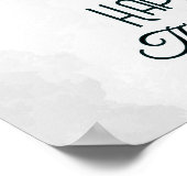 Personalisiert Retro Minimalistische Schwarze Holi Poster (Ecke)