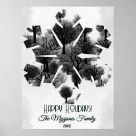 Personalisiert Retro Minimalistische Schwarze Holi Poster