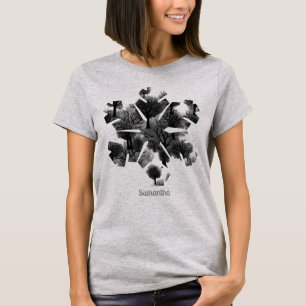 Personalisiert Retro Minimalistische Schwarze Holi T-Shirt