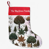 Personalisiert Retro Minimalistische Urlaubspflanz Kleiner Weihnachtsstrumpf (Vorderseite)