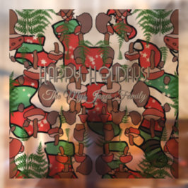 Personalisiert Retro Minimalistischer Pilzsaal Fei Fensteraufkleber