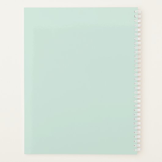 Personalisiert Retro Monogram Minze Green Orange 2 Planer (Rückseite)