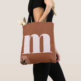 Personalisiert Retro Monogramm mit Terracotta Boho Tasche