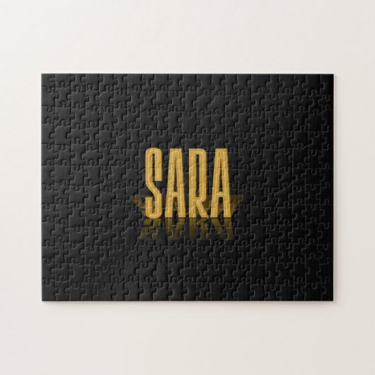 Personalisiert Retro Movie Poster Sara Gold Puzzle (Horizontal)