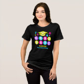 Personalisiert Retro Neon Abschluss Tri-Blend Shirt (Vorderseite voll)