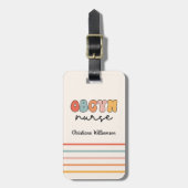 Personalisiert Retro OBGYN Nurse Gepäckanhänger (Vorderseite vertikal)