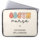 Personalisiert Retro OBGYN Nurse Laptopschutzhülle (Vorderseite)